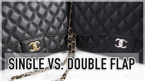 chanel classic single flap vs double flap|Chanel classic flap jumbo.